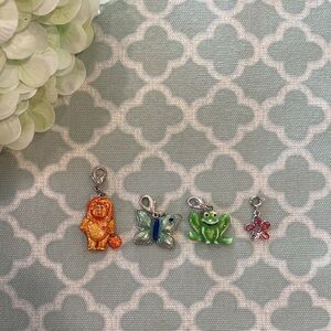 Charms Lion Butterfly Frog Flower